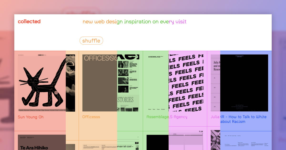 collected ✦ new web design inspiration on every visit